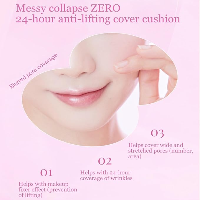MIBA Ion Calcium Foundation Double Cushion Glow 25 g / 0.88 oz Big Cushion SEASON 3. Long Lasting Cover Effect. Moisture glow. Skin tightening relief. Smooth adhesion. (#23 Rosy Beige Refill)