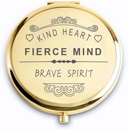 Personalized Gifts for Women Girls, Inspirational Compact Mirrors, 2025 Graduation Gifts for Her, Unique Mothers Day Birthday Gifts for Mom Sister Wife Daughter Niece, Friendship Gifts for Friends