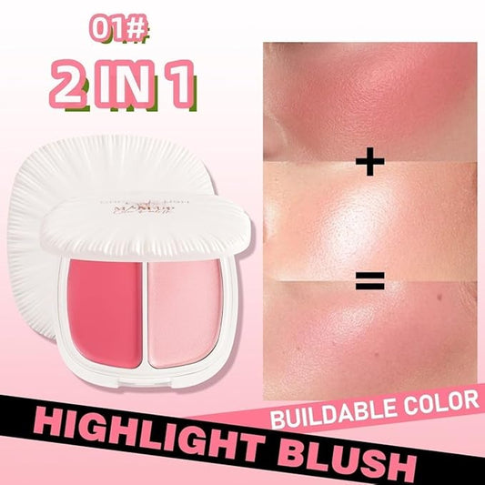 Cream Blush for Cheeks Creamy & Ultra Pigmented Formula Multi Use Face Blushes Makeup Cosmetics #01