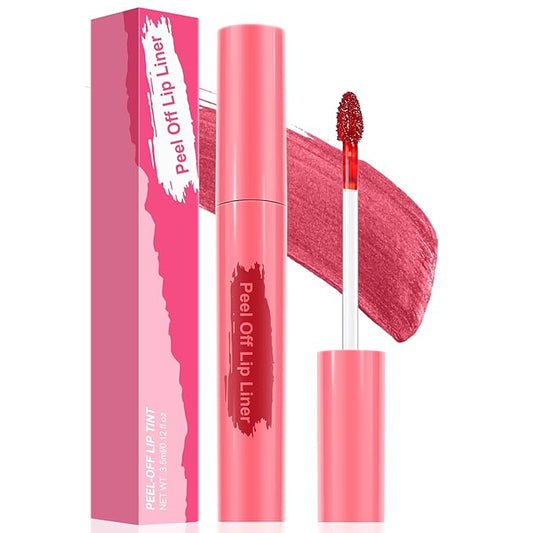 Lip Stain Peel Off - Long Wear Tattoo Lip Liner, Waterproof & Transfer-proof Peel Off Lip Stain with Matte Finish, Lip Tint For All Skin Types (Berry, 1 Count(Pack of 1))