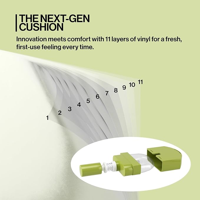 UNLEASHIA Foundation Makeup Healthy-Green Cushion - 15g, SPF 30 PA++, Lightweight Buildable Coverage, Vegan, Natural Satin Finish(27W)