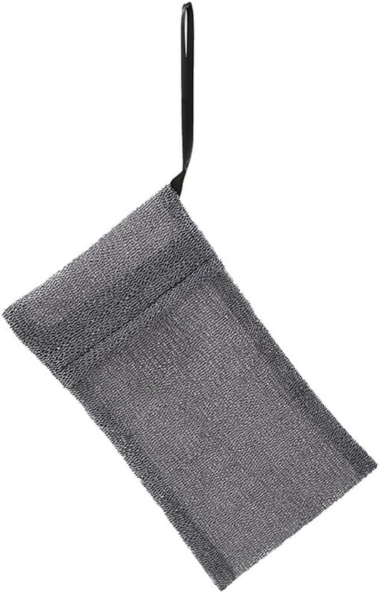Soap Saver Bag Exfoliating Soap Pouch Bubble Foam Net Bag Sponge Facial Cleaning Soap Bags Foaming Bar Soap Pouches for Bath Shower(Grey)