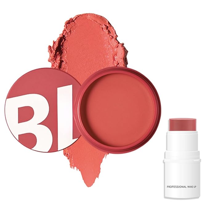 Blush Multi Stick, Lightweight & Blendable, Non-greasy & Waterproof, For Eyes, Lips & Cheeks, Highlight Contouring blush, Perfectly Blended, Contour Stick (SET 4, 2 in 1)