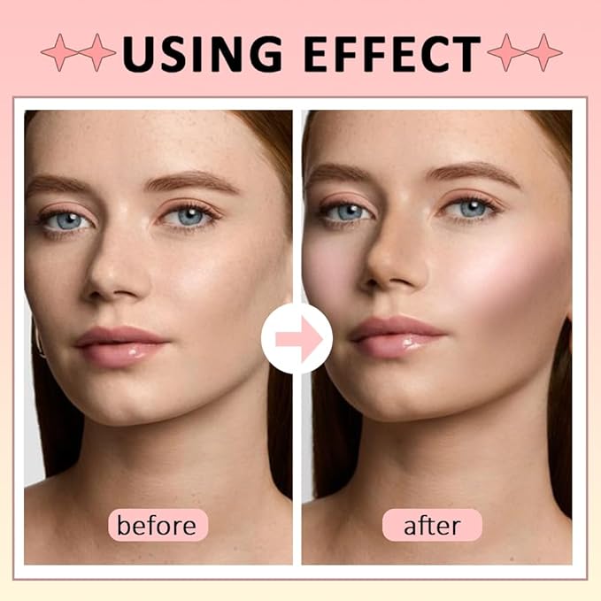 3 IN 1 Brown Nude Face Highlight Bronzer Powder Palette for Face Cheeks Contour Brightening, Buildable Matte Coverage Natural Makeup,Ultra Sculpt Nose Shadow Eyeshadow Primer 01#