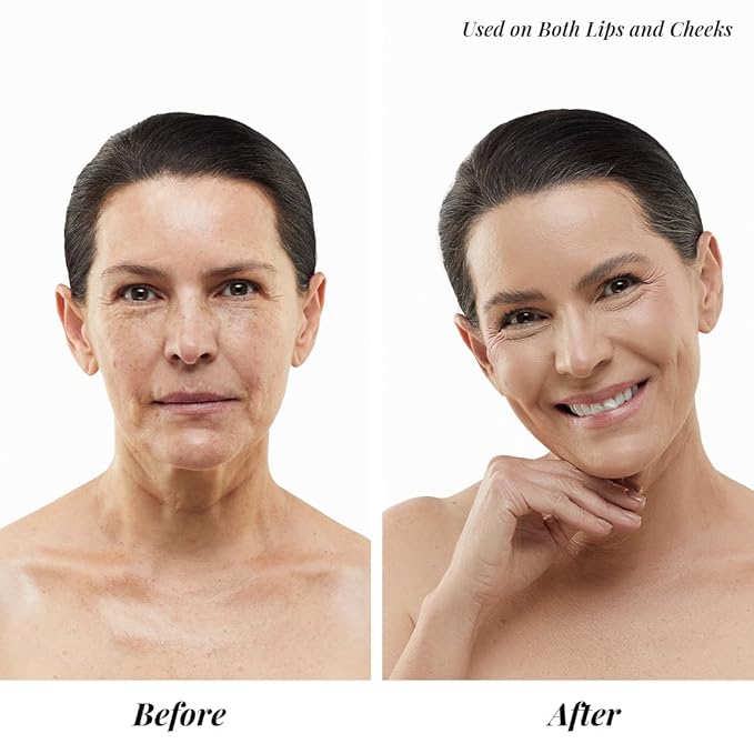 Jerome Alexander Blush ‘n’ Kiss Cream Blush for Cheeks & Lips | Creamy, Lightweight, Buildable Coverage | Blush Balm Face Makeup | Tint Coral