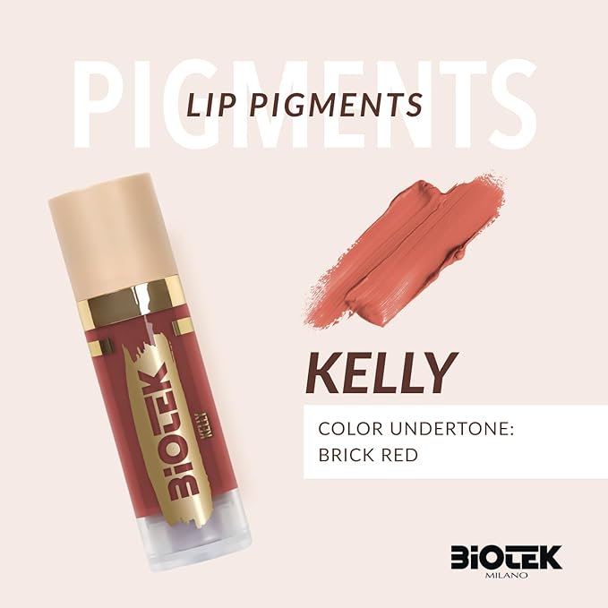 Biotek Lip Pigment for Permanent Makeup - Brick Red Color for Lip - Made in Italy - Kelly 0,61 fl.oz.