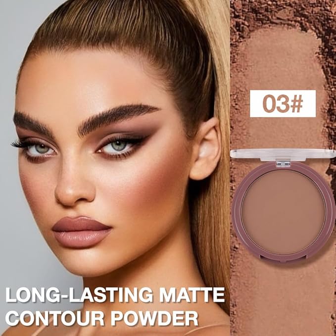 Natural Matte Neutral Brown Cream Contour Palette – Lightweight, Blendable Monochrome Powder, Base for All Skin Tones, Face Makeup for Women & Men, Vegan,Cruelty-Free, Paleta de Contorno en Crema Mate
