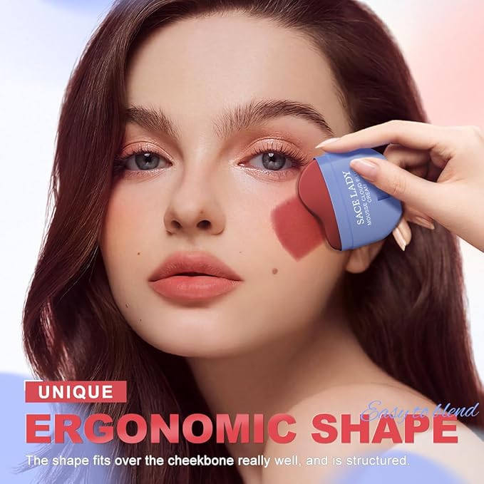 SACE LADY Creamy Blush Face Makeup, No Drying Blusher Cosmetics Pigmented Smooths Nourishes for Lip Eye Cheek Beauty Make Up, 0.31Oz (#03, 0.31Oz)