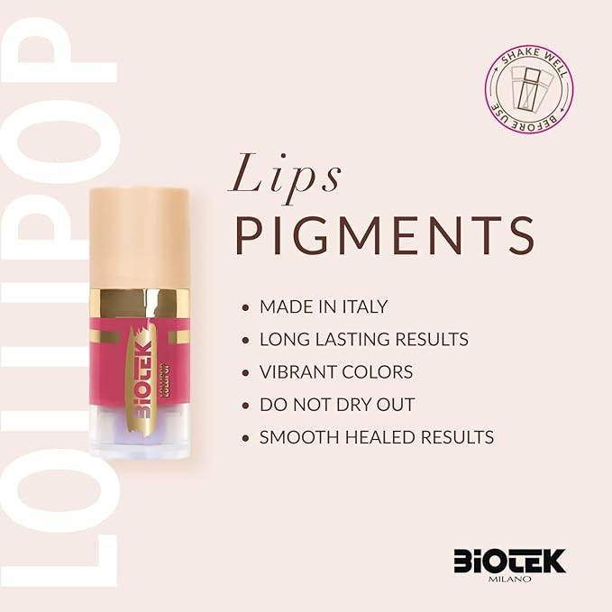 Biotek Lip Pigment for Permanent Makeup - Purple and Pink Color for Lip - Made in Italy - Lollipop 0,24 fl.oz.