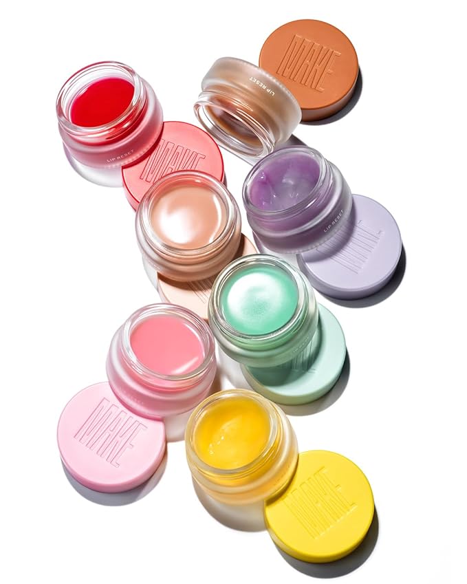 MAKE Beauty Lip Reset Overnight Lip Mask. Nourishing, Hydrating Lip Treatment for Dry, Flaky Lips. Plumps, Softens, and Smooths. Solar Citron Flavor