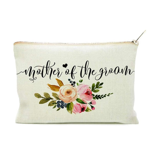 Mother of the Groom Cosmetic Bag, Mother of the Groom, Wedding Party Gift, Bridal Gift, Mother Gift, Groom's Mother, Makeup Bag, Wedding Makeup Bag, Bag