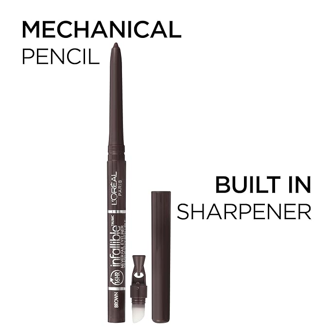 L'Oreal Paris Voluminous Mascara and Infallible Mechanical Eyeliner Pencil Bundle, 1 Count Each
