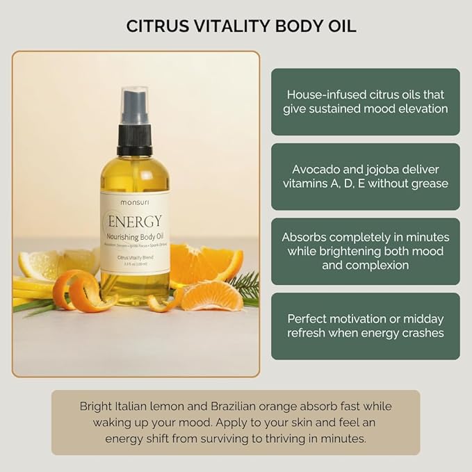 Energy Boost Gifts for Mom - 5-Piece Mood Lift Self Care Gift Set. New Mom Care Package for Tired Moms with Body Butter, Aromatherapy Essential Oil Roller, Turmeric Soap, Body Oil and Room Spray.