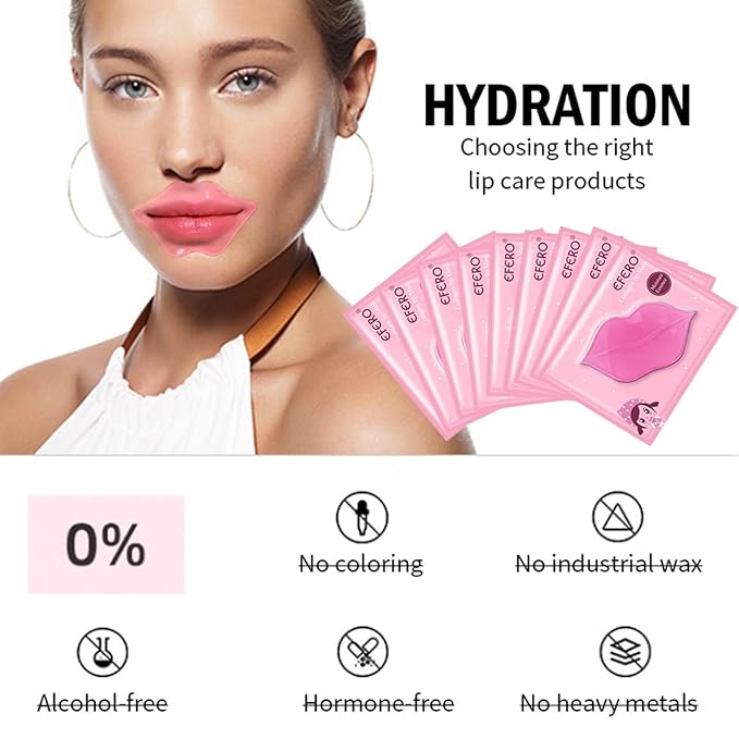 MEICOLY Moisturizing Lip Masks Crystal Collagen Eye Mask Gel Anti-Aging Eye Patches Dark Circle Remover 18 Packs with Box