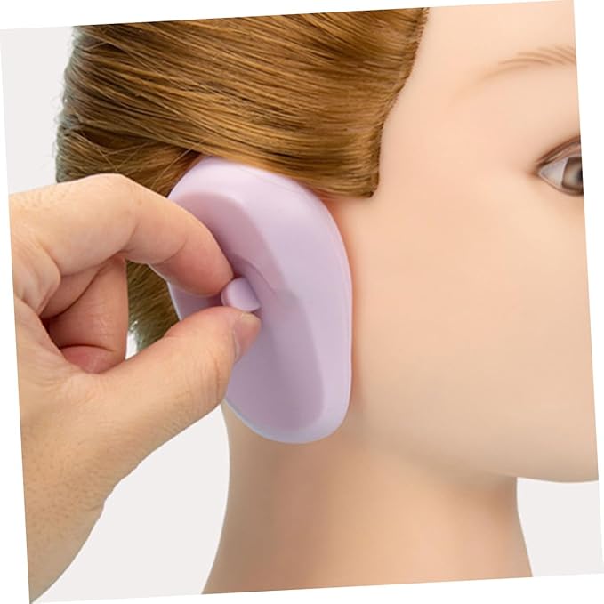 3 Pairs perm Dyeing Ear Protection Water Proof Ear caps Ear Covers for Hair Dryer Silicone Ear Covers for Hair Dryer Heat Hair Dyeing Ear Covers tab Ear Muffs Accessories