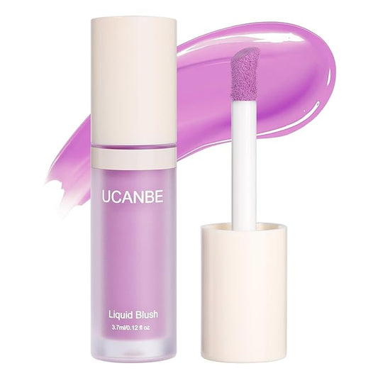 UCANBE Liquid Matte Blush Makeup for Cheeks, Highly Pigmented, Long Lasting, Anti-scratch, Natural-Looking, Daily Use Makeup Blush Suitable for Women Girls(06 Lavender)