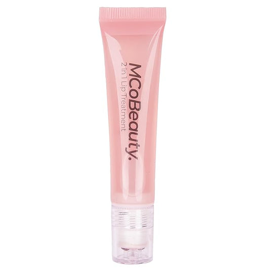MCoBeauty 2-in-1 Glow & Treat Lip Oil, Berry, Hydrating Tint for Luscious Lips, Vegan, Cruelty Free Cosmetics