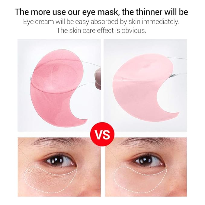 AKARY Eye Patches Rose Hydra-Gel Eye Mask Sheet Lady Skin Care Pad Remove Fine Lines Smooth Repair the Eyes Skin, Under Eye Gel for Moisturizing and Relieving, Firm the Look of the Eye Area