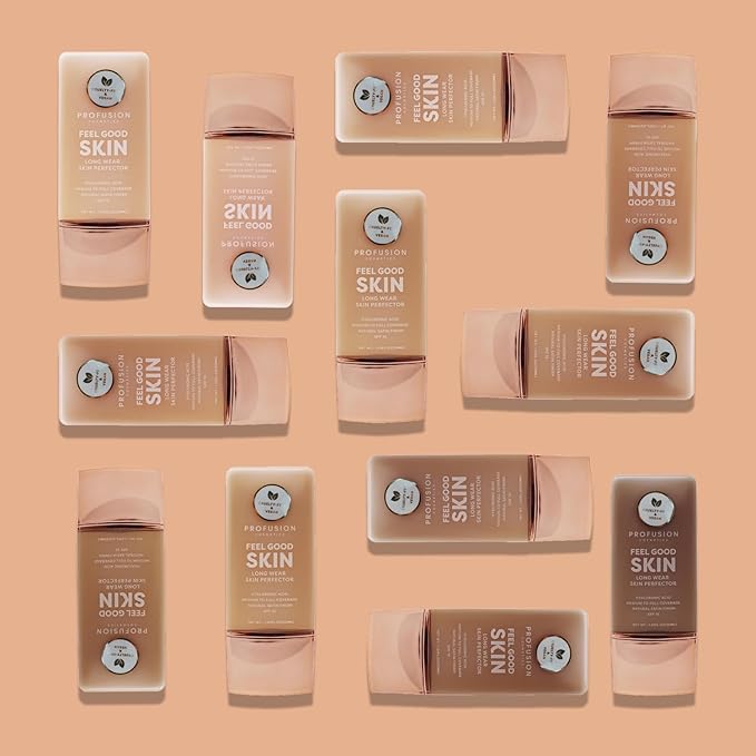 Profusion Cosmetics Lightweight Liquid Foundation for a Flawless and Elegant Radiance, Breathable Makeup for Improves Uneven Skin Tone, Cruelty-Free - Medium 5