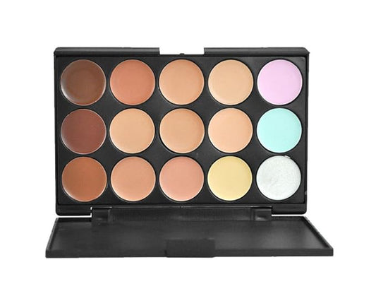 15 Color Cream Concealer Camouflage Makeup Palette Contouring Kit #1 - Perfect for Professional and Daily Use