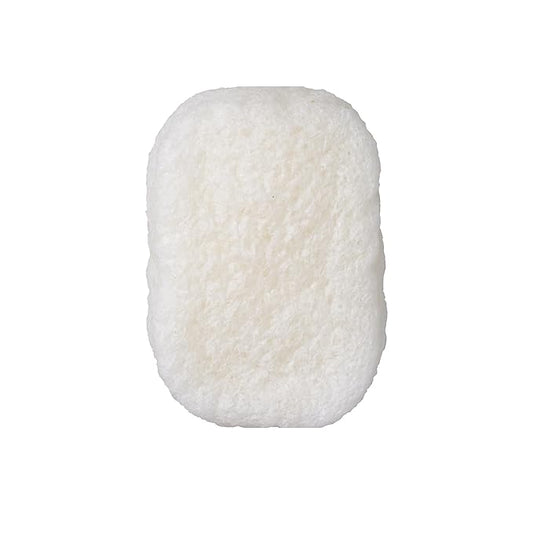 Natural Konjac Sponge Body (White), 1 Count (Pack of 1)