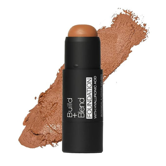 Palladio BUILD + BLEND Foundation Stick, Contour Stick for Face, Professional Makeup for Perfect Look, 0.25 Ounce (Cinnamon)