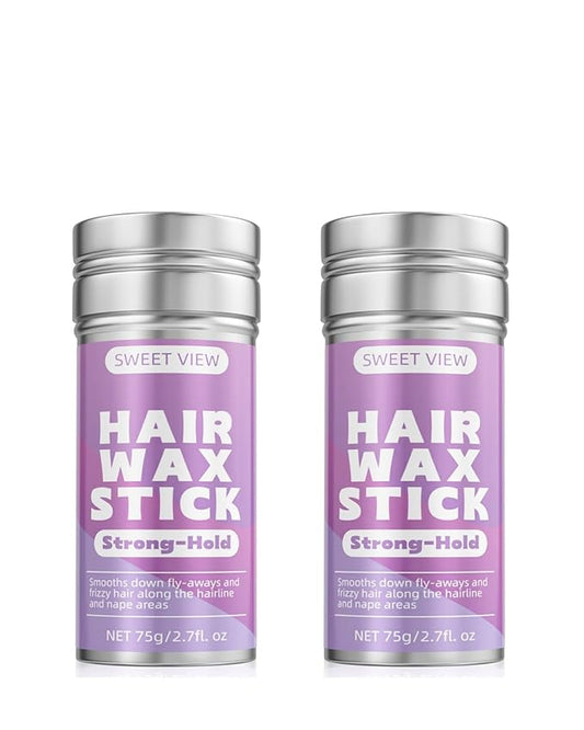 2PCS Hair Wax Stick, Flexible Hold Slick Back Hair Pomade/Balm for Tame Flyaways, Frizz, Sleek Ponytail, Bun, Styling Accessory Cream/Gel for Girls, Kids