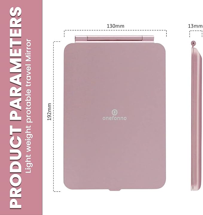 Makeup Mirror with LED Lights – USB Rechargeable Led Lighted Vanity Mirror | Travel Mirror with 3 Color Lights | Touch Screen Sensor Portable and Magnifying Mirror