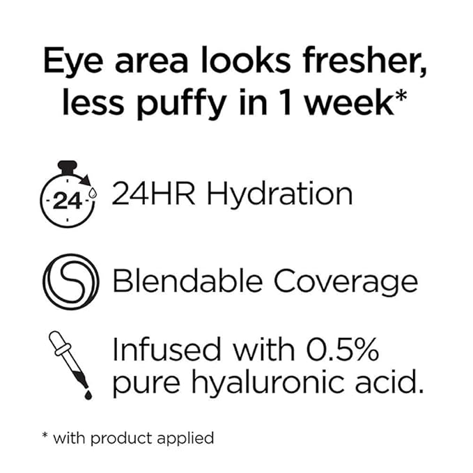 L’Oréal Paris True Match Eye Cream in a Concealer, 0.5% hyaluronic acid, Dark C7-8, 0.4 fl. oz.