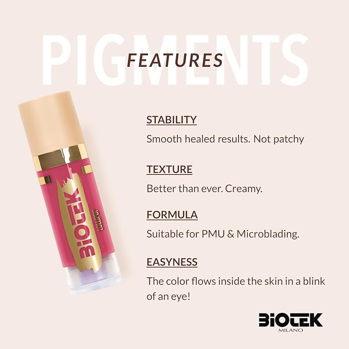 Biotek Lip Pigment for Permanent Makeup - Purple and Pink Color for Lip - Made in Italy - Lollipop 0,61 fl.oz.