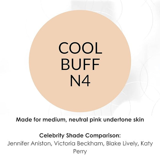 NV BB Perfecting Mist Foundation Buildable Coverage Professional Airbrush Makeup with Plant-based Stem Cell Polypeptides, Vitamins A, D, E and Aloe, 1.5 ounces, Cool Buff
