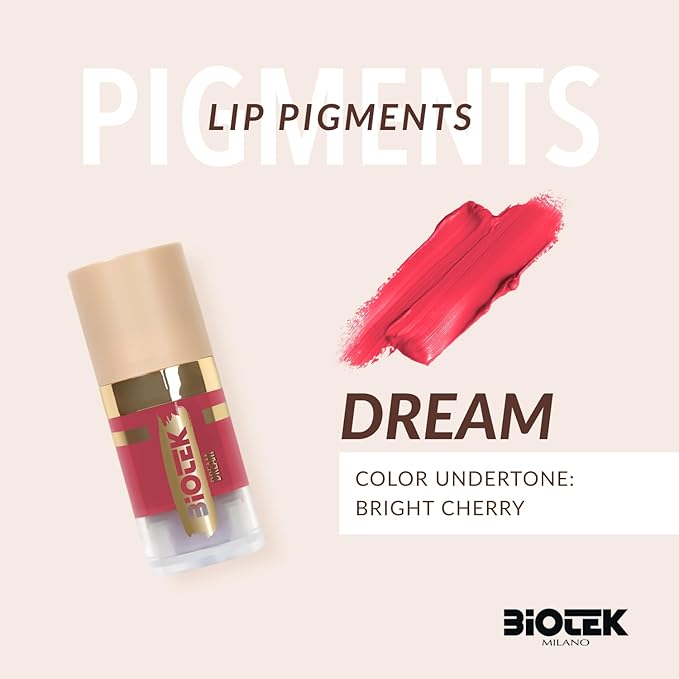Biotek Lip Pigment for Permanent Makeup - Bright Cherry Color for Lip - Made in Italy - Dream 0,24 fl.oz.