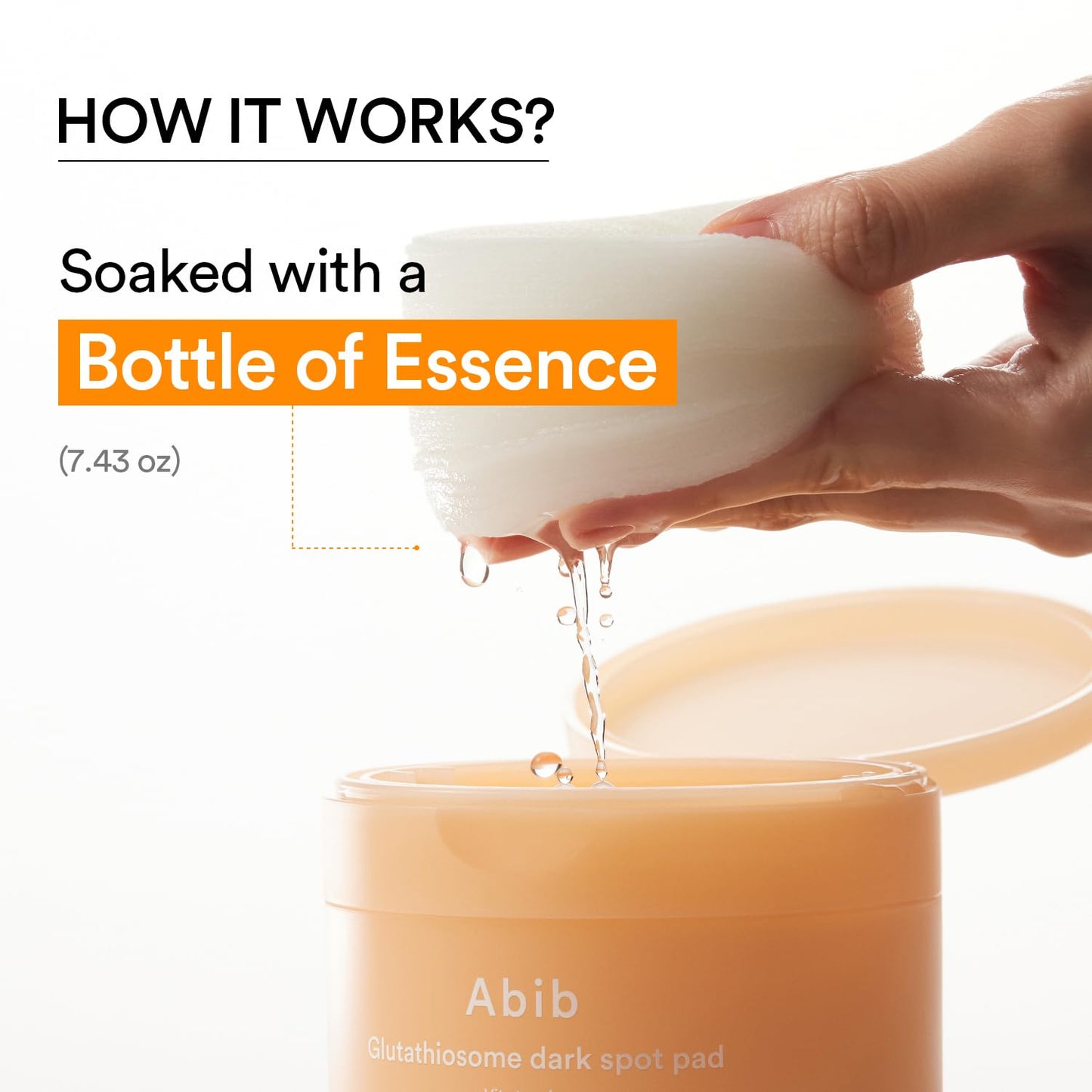 Abib Glutathiosome Dark Spot Pad Vita Touch 60pads 4.90 fl.oz. | Korean Brightening Toner Pads for Face with Niacinamide, Glutathione, Exosome, LHA, Cleansing, Disposable, Exfoliant, Skin Care