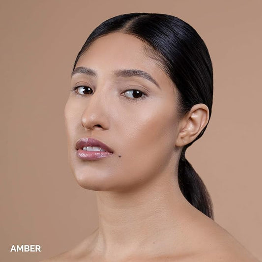 OFIR Skin Satin Medium Coverage Foundation | Lightweight Foundation Makeup with Vegan Formula | Blue Light Protection & Non-Creasing for Long-Lasting Wear | 1 FL OZ (Amber - Medium Neutral Warm)