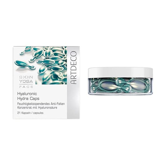 ARTDECO Hyaluronic Hydra Caps - Moisturizing Anti-Wrinkle Hyaluronic Acid Concentrate - Hydrating Face Cream in Capsule Form - Plumps Wrinkles from within - Facial Skin Care Products - 21pcs