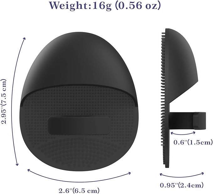 Manmihealth 4 Pack Soft Silicone Face Scrubber Exfoliator,Silicone Handheld Manual Facial Cleansing Brush, Face Washing Pad for Pore Cleansing Blackhead Removing Massaging (Gray+Black)*2