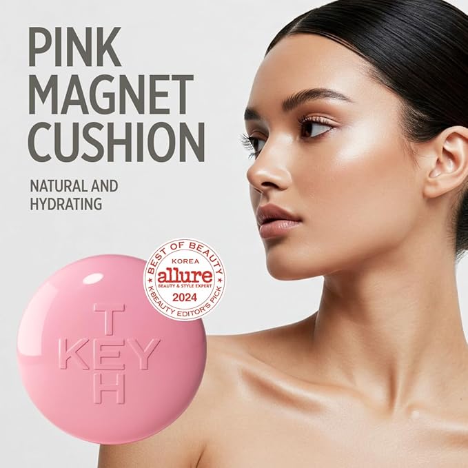 PINK MAGNET CUSHION #04 NEUTRAL BEIGE (15G, 0.52 OZ.) / Magnetic Adherence, Dewy Radiance, 77% moisture essence, Glow Film Complex, Skin Film Polymer