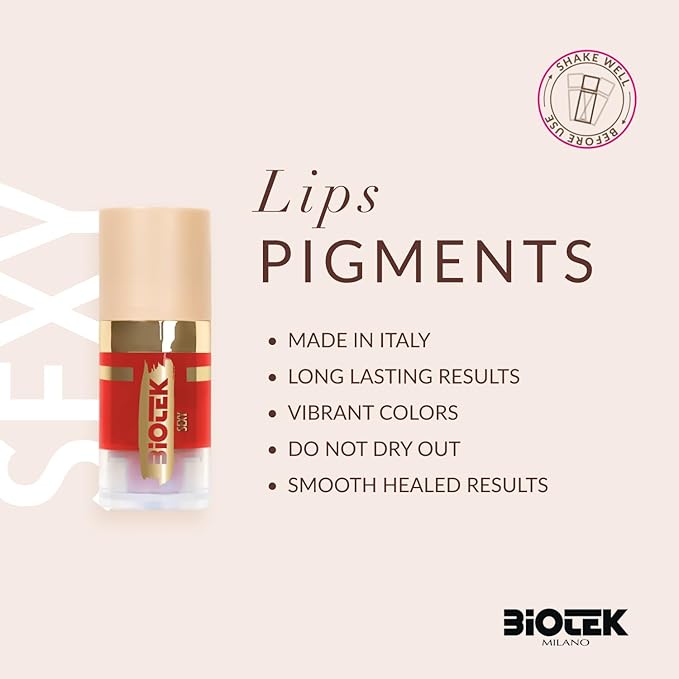 Biotek Lip Pigment for Permanent Makeup - Red Color for Lip - Made in Italy - Sexy 0,24 fl.oz.