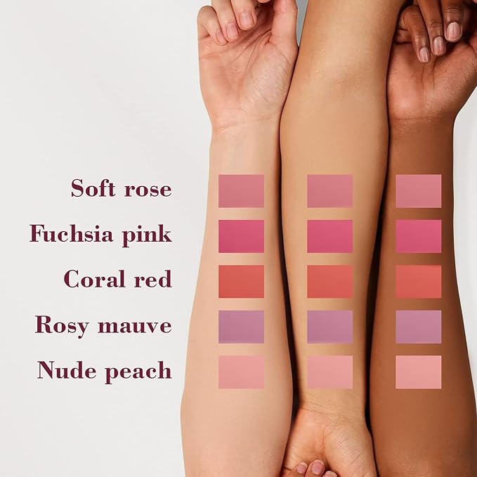 Cilrofelr Dewy Liquid Blush, Soft Cream Liquid Blush for Cheek, Buildable & Blendable Pigment, Lightweight & Smooth Texture, Longwear Formula for a Soft, Natural Flush (03 Coral Red)