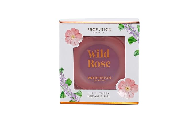 Profusion Cosmetics Petal Perfect Lip and Cheek Cream Blush, Multi Use Cream for Intense Colourpop and Soft Tinted Lips and Cheeks. (Pretty Poppy (Peach), 1)