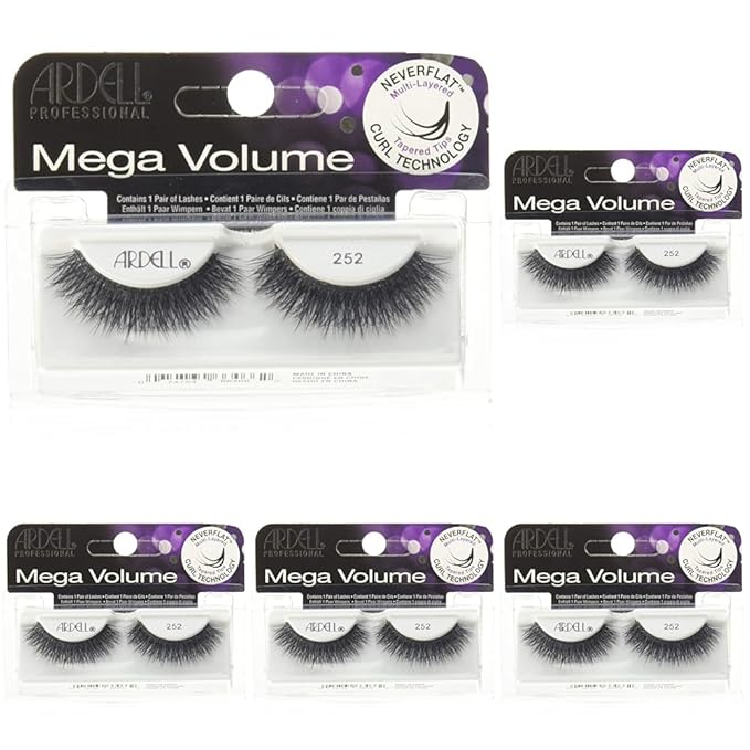 Ardell Mega Volume Lash 252 Eye Lashes (Pack of 5)