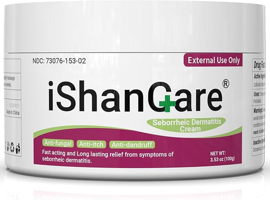 Seborrheic Dermatitis Cream, Maximum Strength Treatment for Psoriasis, Folliculitis, Dermatitis, Dandruff, Fast Relief for Itching, Redness, Irritation, Scaling, 3.53 Oz