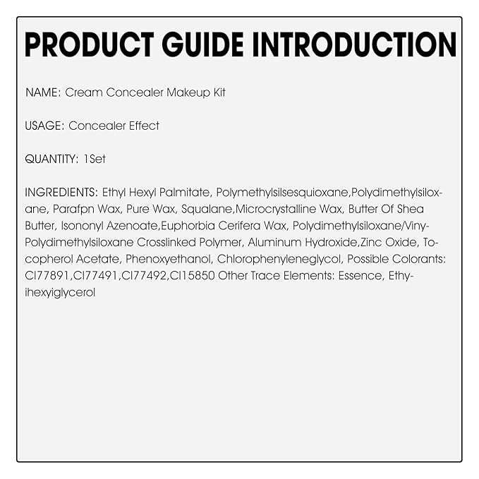 2PCS Full Coverage Cream Concealer Kit with Brush - Hydrating Waterproof Under-Eye Concealer for Concealing Dark Circles, Acne, Blemishes, Pores, and Spots (#01, #02)