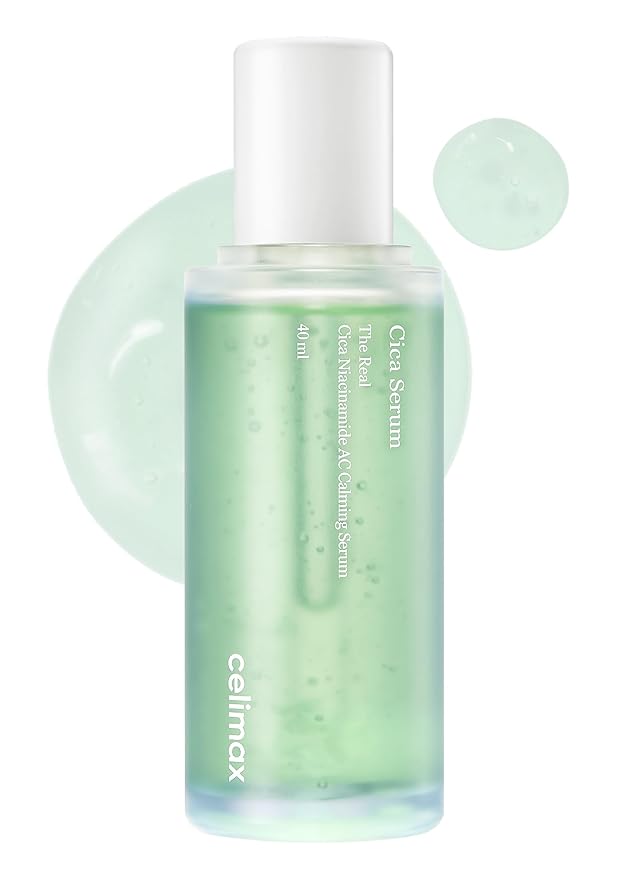 CELIMAX The Real Cica Niacinamide AC Calming Serum | Hyaluronic Acid Redness Relief Moisturizing Soothing Restoring Serum Mild Formula for Sensitive,Christmas Gift Stocking Stuffers 40ml