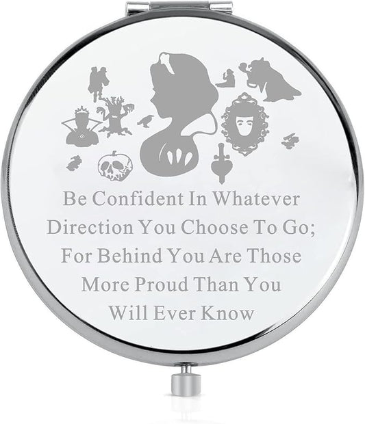 LQRI Snow W Princess Makeup Mirror Faily Cartoon Tales Princess Compact Makeup Mirror Faily Cartoon Tales Film Fans Gift