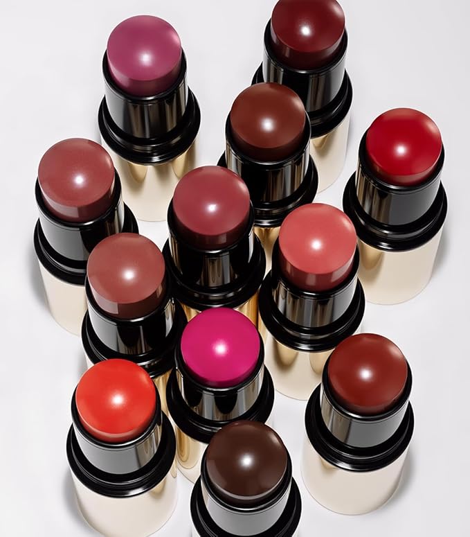 MAKE Beauty Heat Stroke Cream Blush Stick for Cheeks with Natural Hydrating Dewy Finish. Creamy Gel Blush Balm - Shade Stimulated, Hot Pink Cheek Tint