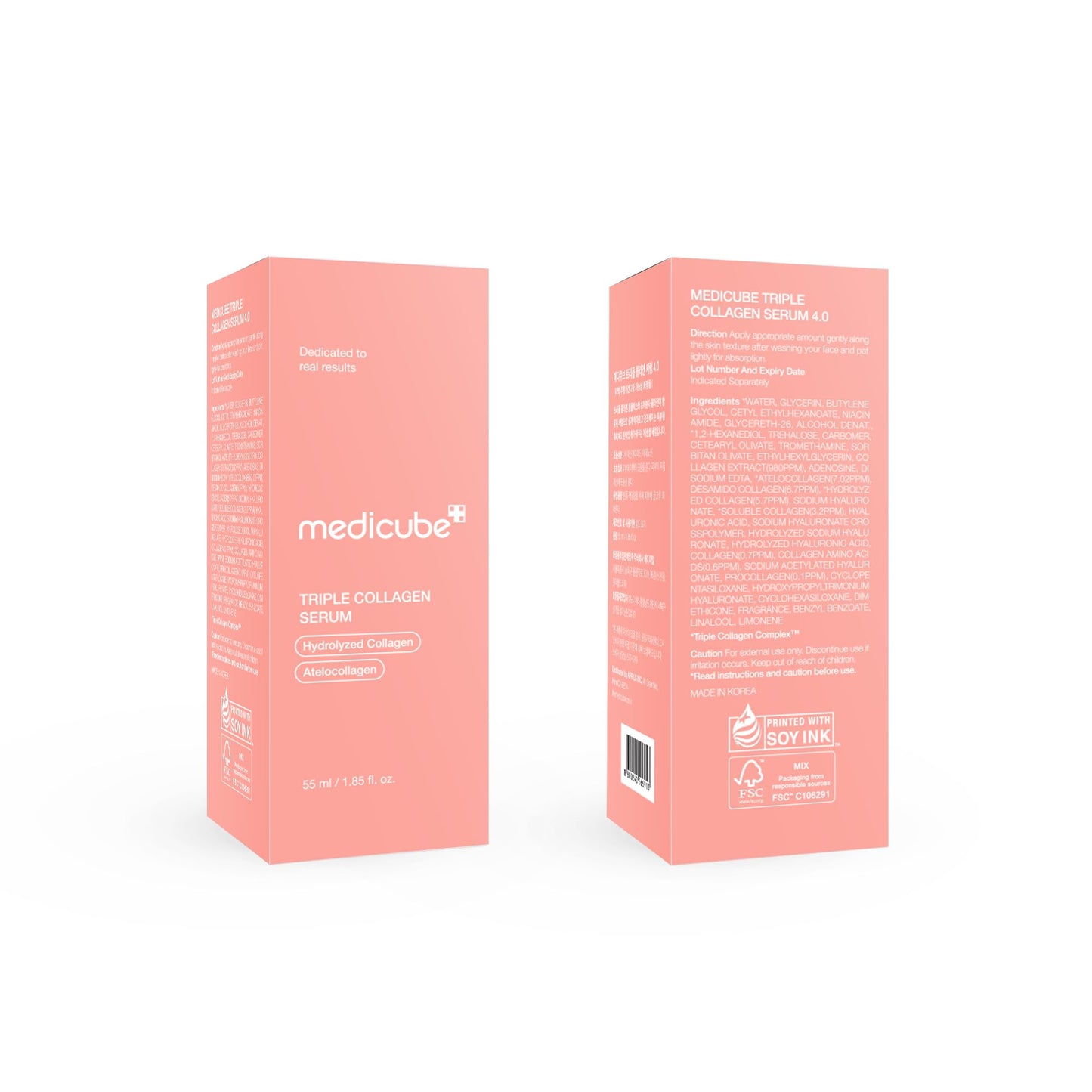 Medicube Triple Collagen Serum 1.85 fl.oz - Nourish dull skin with Triple Collagen Complex - A lightweight serum with Niacinamide and Hyaluronic Acid - Korean Skincare