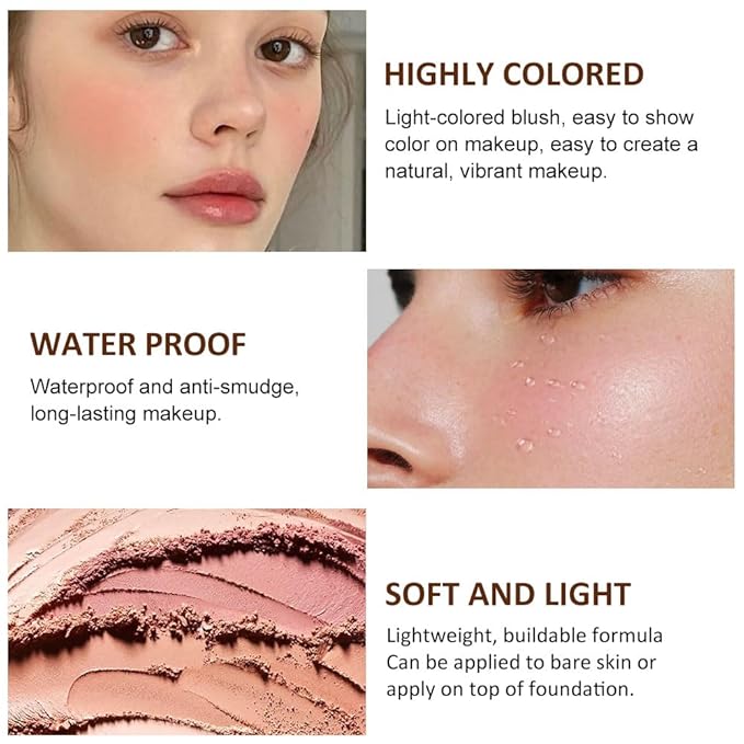 6 Colors Face Blush Blusher Highlighter Makeup Palette iluminadores de maquillaje profesional luminizers Cheek Shimmer Stick Bronzer and Highlighter Palette makeup illuminators highlighters for face