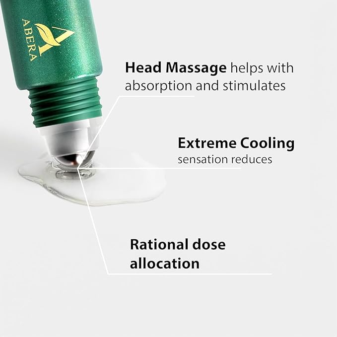 Abera Eye Roller Serum for Men – Cooling Roller for Puffy Eyes & Dark Circles, Under Eye Treatment with Mint Essence, Vitamin C & Peptides, 0.34 Fl Oz, 2 Box + 1 Eyebrows Serum