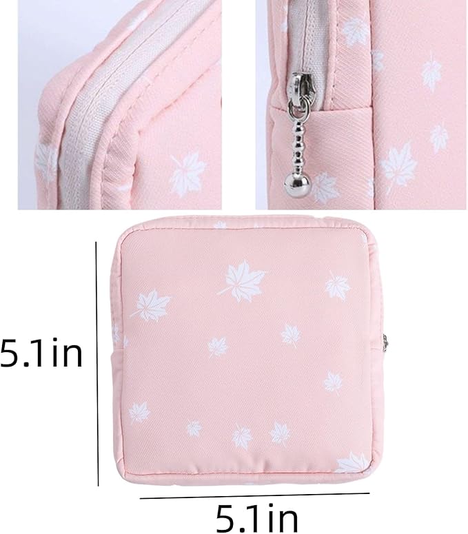 2PCS Mini Makeup Bag,Cute Pocket Cosmetic Bag,Portable Small Make Up Bags for Women,Travel Cosmetic Bag Small Makeup Pouch,Mini storage bag for Sanitary pad,coin,lipstick,jewelry